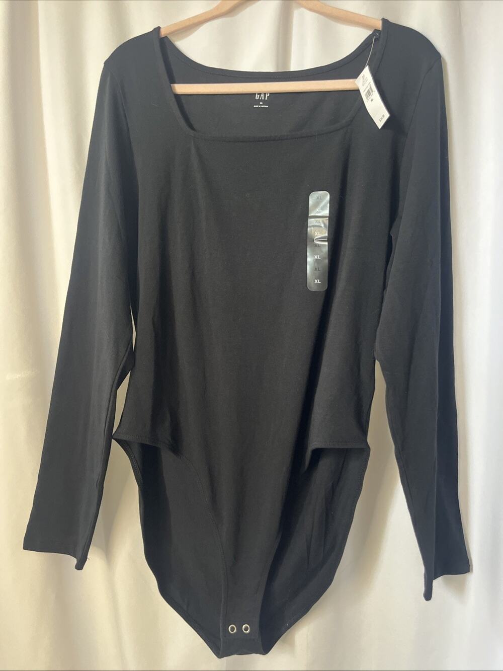 Gap Long Sleeved Bodysuit Top Black Women’s XL